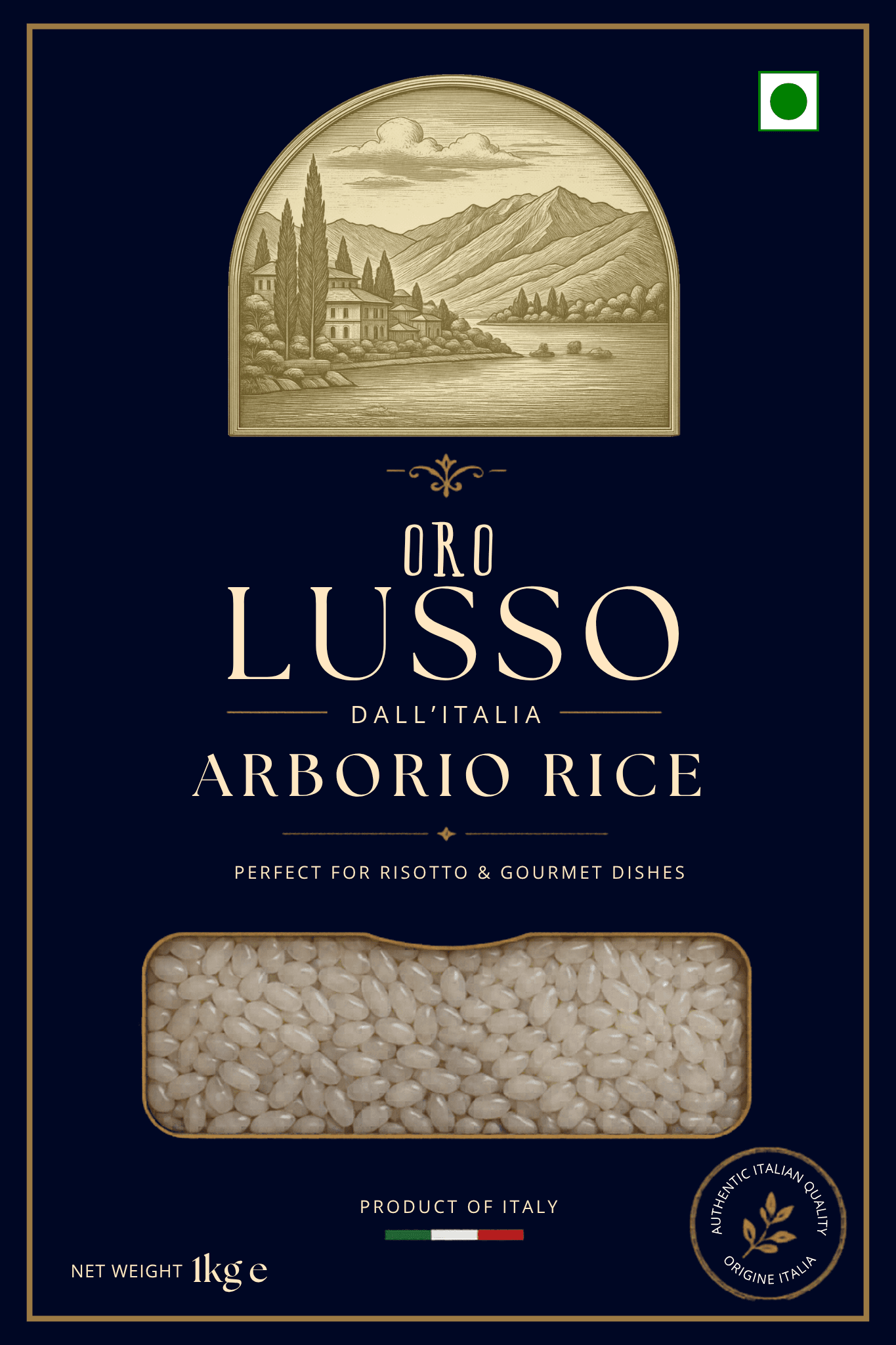 Oro Lusso Arborio Rice — 1 kg pack